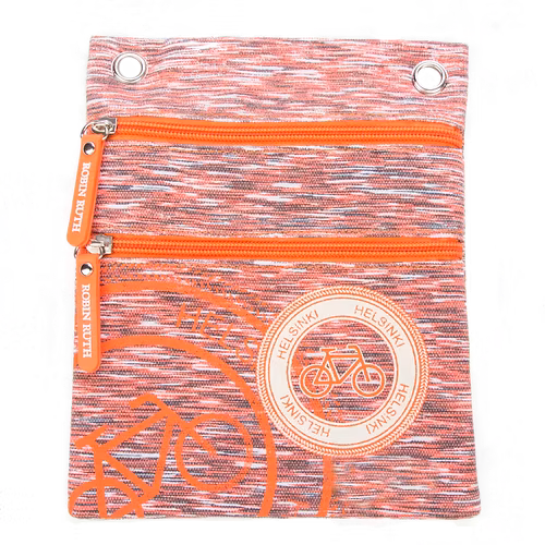 Robin Ruth Passport Bag, Finland, Orange/White Multicolor