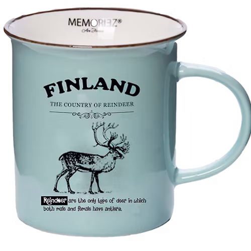 Robin Ruth Story Mug Finland Reindeer Large, Teal