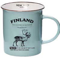Robin Ruth Story Mug Finland Reindeer Large, Teal
