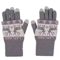 Robin Ruth Reindeer Gloves Finland, Grey/Beige/Pink