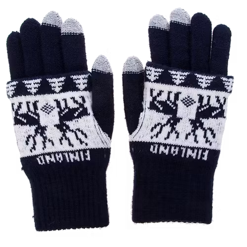Robin Ruth Rentierhandschuhe Finnland, Schwarz/Weiß