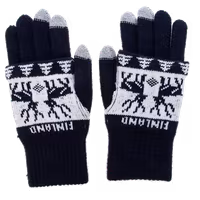 Robin Ruth Reindeerf Gloves Finland, Black/White