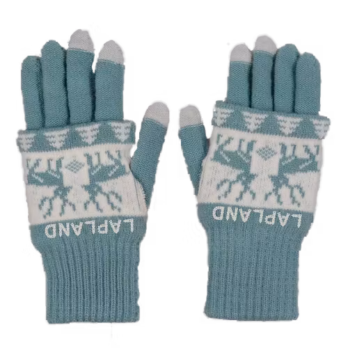Robin Ruth Rentierhandschuhe Lappland, Mintgrün/Weiß