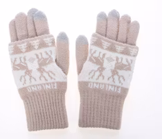 Robin Ruth Reindeer Gloves Finland, Pink/White