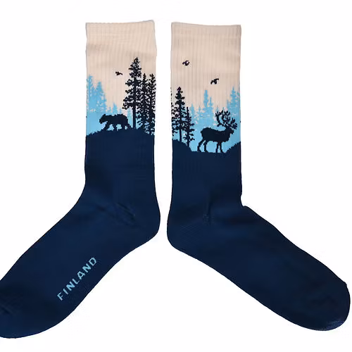 Robin Ruth Socken Herren, Wildlife Blue Multicolor - Größe 36-42