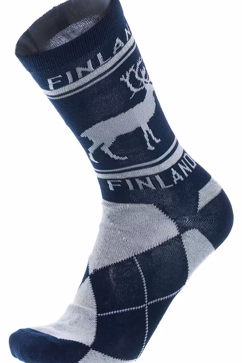 Robin Ruth Socken Herren, Finnland Rentier Blau/Weiß - Größe 40-45