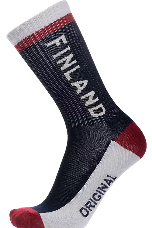 Robin Ruth Socken Herren, Finnland Schwarz/Weiß/Rot - Größe 40-45