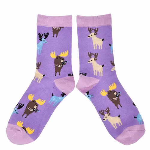Robin Ruth Socken Damen, Finland Wildlife Lila Multicolor - Größe 36-42