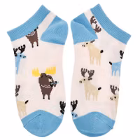 Robin Ruth Ankle Socks Ladies, Finland Wildlife White/Blue Multicolor - Size 36-42