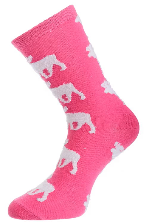 Robin Ruth Socken Damen, Finland Moose Pink/Weiß - Größe 36-42