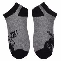 Robin Ruth Ankle Socks Men, Finland Tuxedo Moose Grey/Black - Size 40-45