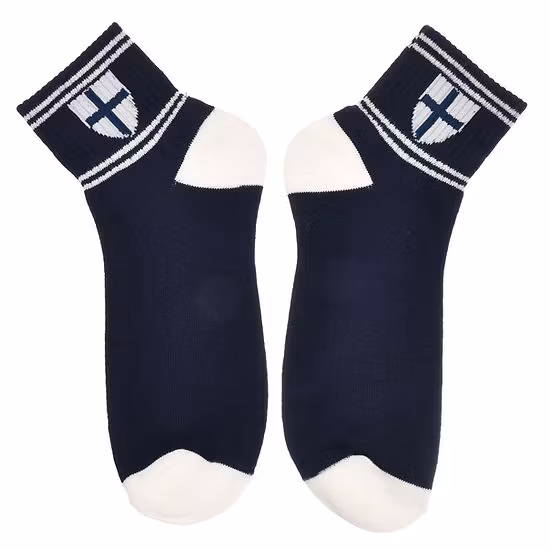 Robin Ruth Retro Socken Kinder, Finnland Schild Schwarz/Weiß - Größe 4-8 Jahre