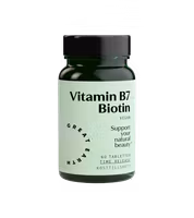 Great Earth Vitamin B7 Biotin - 60 Tablets