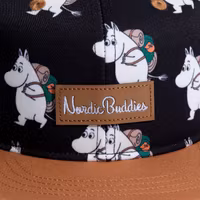 Nordic Buddies Moomin Kids Flat Cap, Moomin Adventure Black -  Circumference 49-57cm