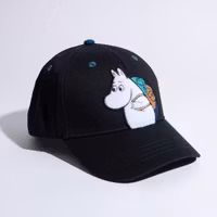 Nordic Buddies Moomin Kids Cap, Moomin Adventure Black-  Circumference 49-57cm
