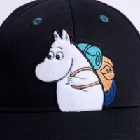 Nordic Buddies Moomin Kids Cap, Moomin Adventure Black-  Circumference 49-57cm