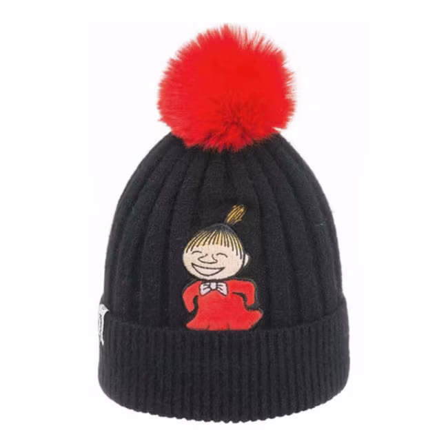 Nordic Buddies Little My Winter Hat Beanie Kinder, Schwarz - 1,5-8 Jahre