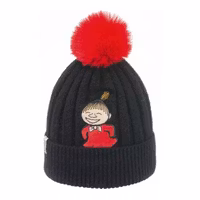 Nordic Buddies Little My Winter Hat Beanie Kids, Black - 1,5-8 years