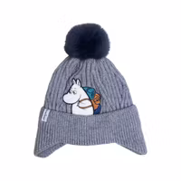 Nordic Buddies Moomintroll Winter Hat Beanie Kids, Grey - 1,5-8 years