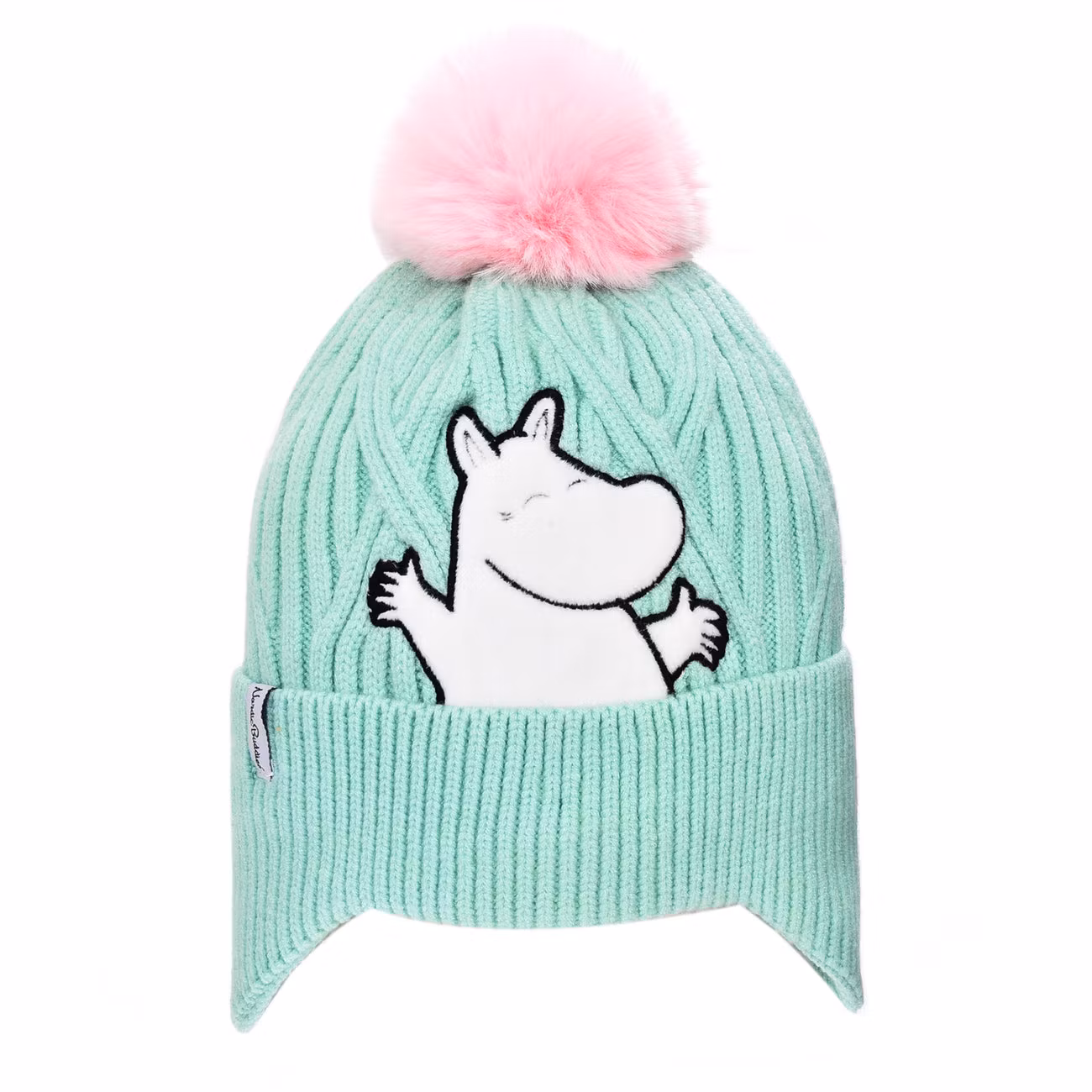 Nordic Buddies Moomintroll Winter Hat Beanie Kids, Mint Green - 1,5-8 years