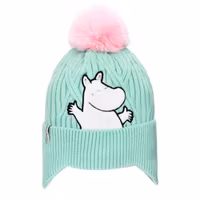 Nordic Buddies Moomintroll Winter Hat Beanie Kids, Mint Green - 1,5-8 years