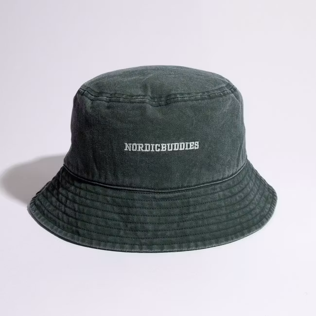 Chapeau bob classique en denim délavé Nordic Buddies Moomin, vert délavé - Adulte, taille unique