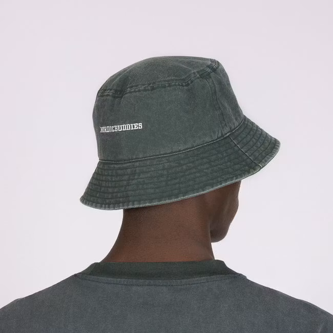 Chapeau bob classique en denim délavé Nordic Buddies Moomin, vert délavé - Adulte, taille unique
