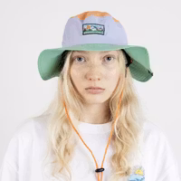Nordic Buddies Moomintroll's Adventure Brimmer Hat, Lilac, Pastel Green and Pastel Orange - Adult, one size fits most