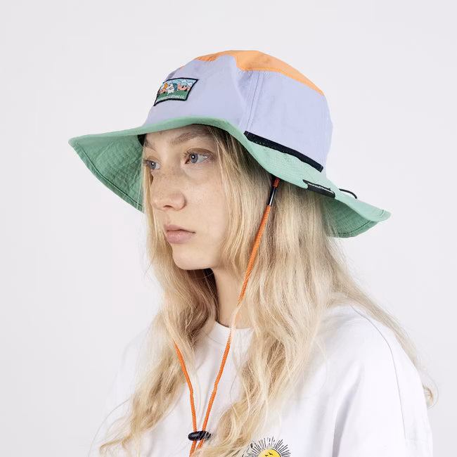 Nordic Buddies Moomintroll's Adventure Brimmer Hat, Lilac, Pastel Green and Pastel Orange - Adult, one size fits most
