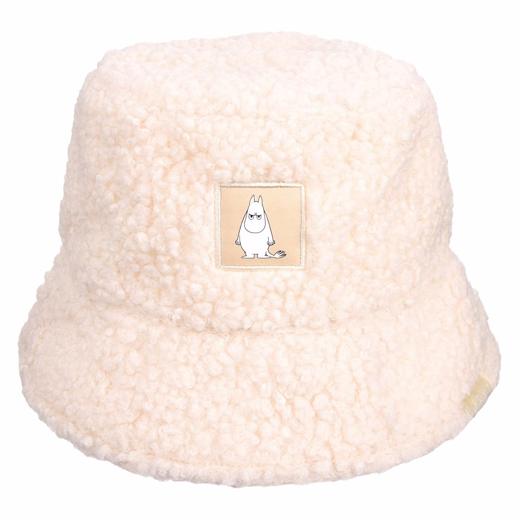 Kapelusz typu bucket hat "Angry Moomintroll" firmy Nordic Buddies, puszysty, w kolorze złamanej bieli – dla dorosłych, rozmiar uniwersalny