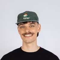 Nordic Buddies Moomin 80 Washed Denim Cap, Green - Adult, circumference 51-59cm Adjustable strap