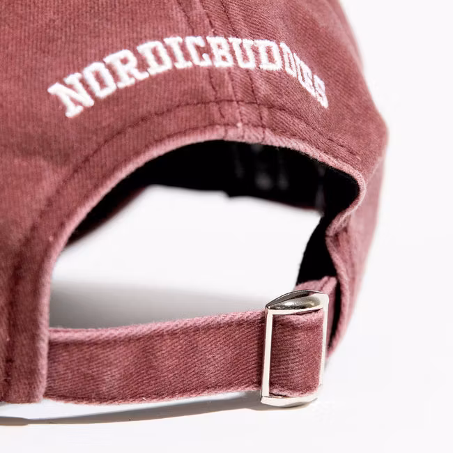 Nordic Buddies Moomin Classics Washed Denim Cap, Burgundy - Adult , circumference 51-59cm