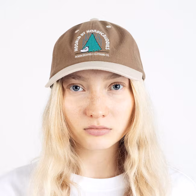 Nordic Buddies Moomintroll Camping Cap, Brown and Light Sand - Adult,  circumference 51-59cm