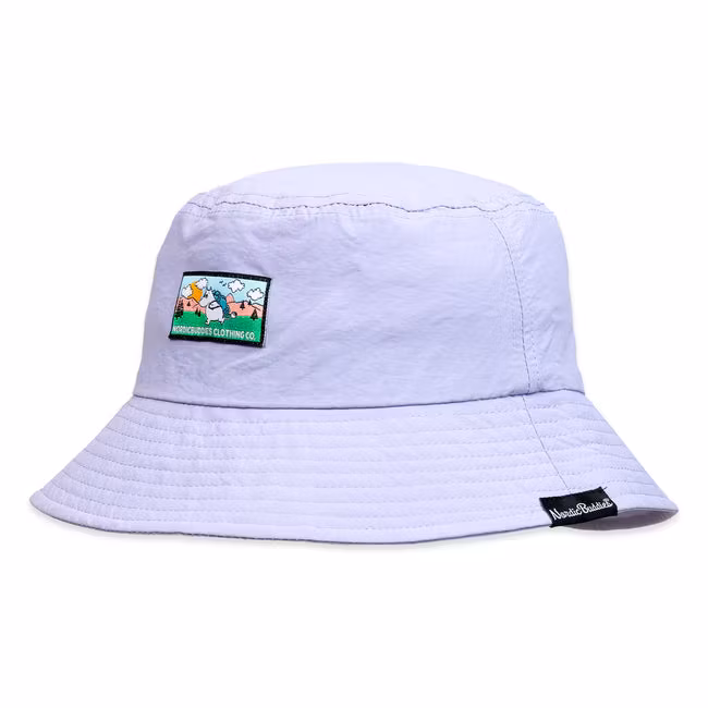 Nordic Buddies Moomintroll's Adventure Nylon Bucket Hat, Lilac - Adult, one size fits most