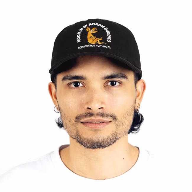 Nordic Buddies Sniff's Thoughts Cap, Black - Adult, circumference 51-59cm