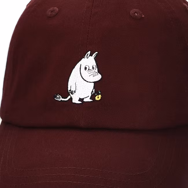 Nordic Buddies Moomintroll's Flower Cap, Burgundy - Volwassen: omtrek 51-59 cm