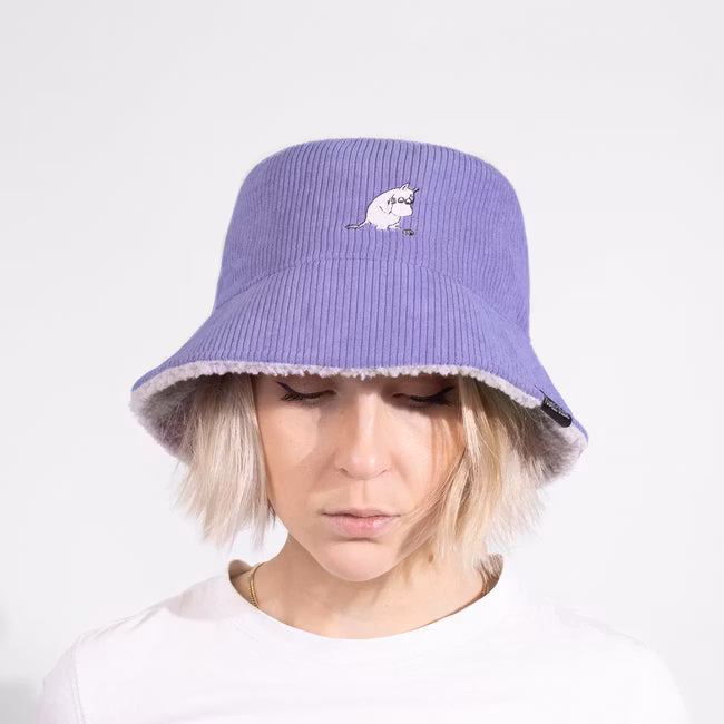 Nordic Buddies Mumintroll-Fußballhut mit Knöchelring aus Cord – Größe: Erwachsene, Einheitsgröße