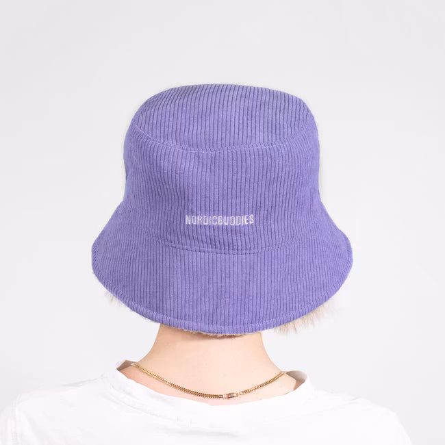 Nordic Buddies Mumintroll-Fußballhut mit Knöchelring aus Cord – Größe: Erwachsene, Einheitsgröße