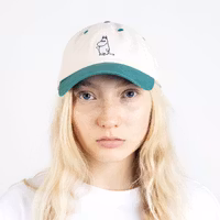 Nordic Buddies Moomintroll's Greeting Baseball Cap, Beige and Dark Green - Adult: circumference 51-59cm