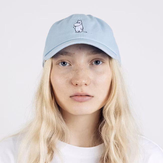 Nordic Buddies Moomintroll's Greeting Dad Cap, Light Blue - Adult: circumference 51-59cm
