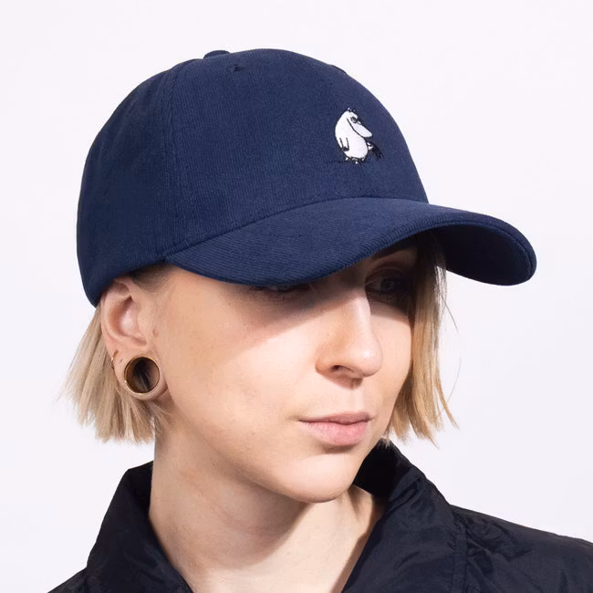 Nordic Buddies Moominpappa Corduroy Cap, Navy - Adult, circumference 51-60cm