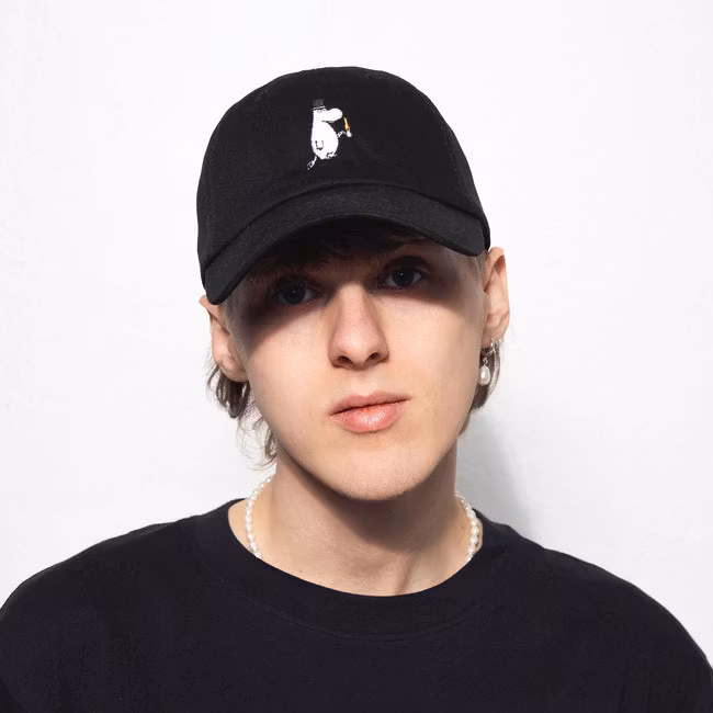 Nordic Buddies Moominpappa Cap, Black - Adult, circumference 51-60cm