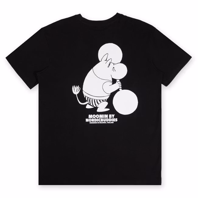 Camiseta de levantamiento de pesas Moomintroll de Nordic Buddies, unisex, negra