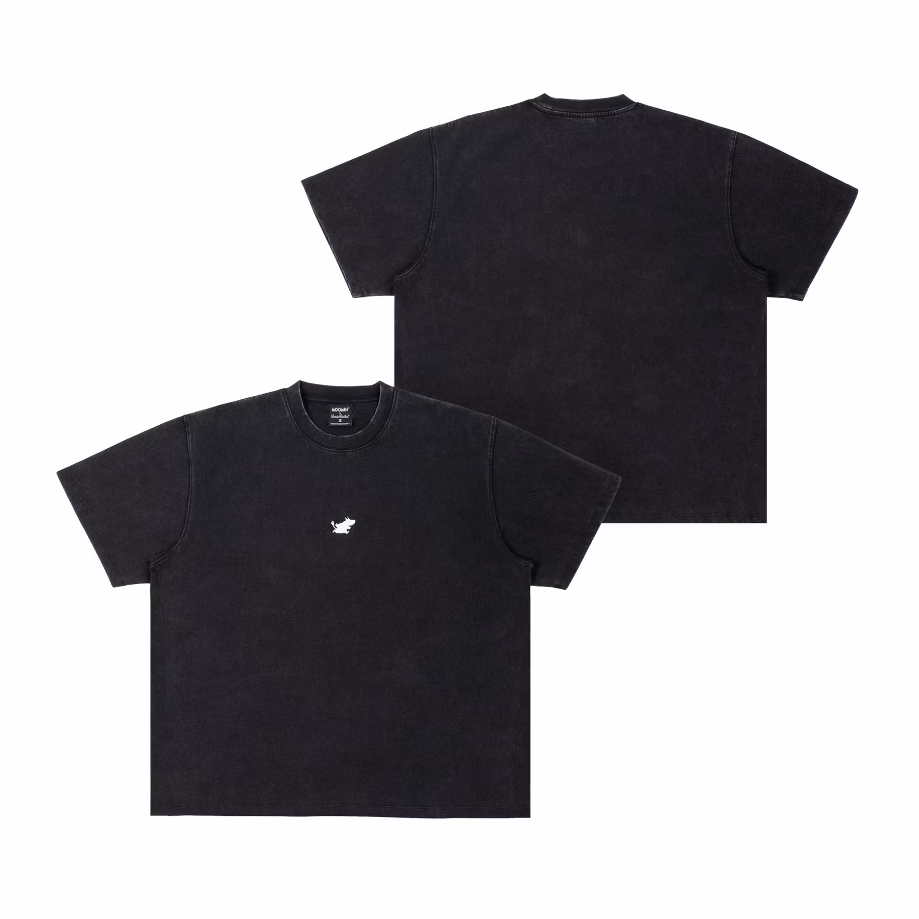 Koszulka Nordic Buddies Moomin Classics Stone Washed Heavy, czarna