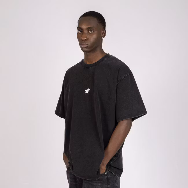 Koszulka Nordic Buddies Moomin Classics Stone Washed Heavy, czarna