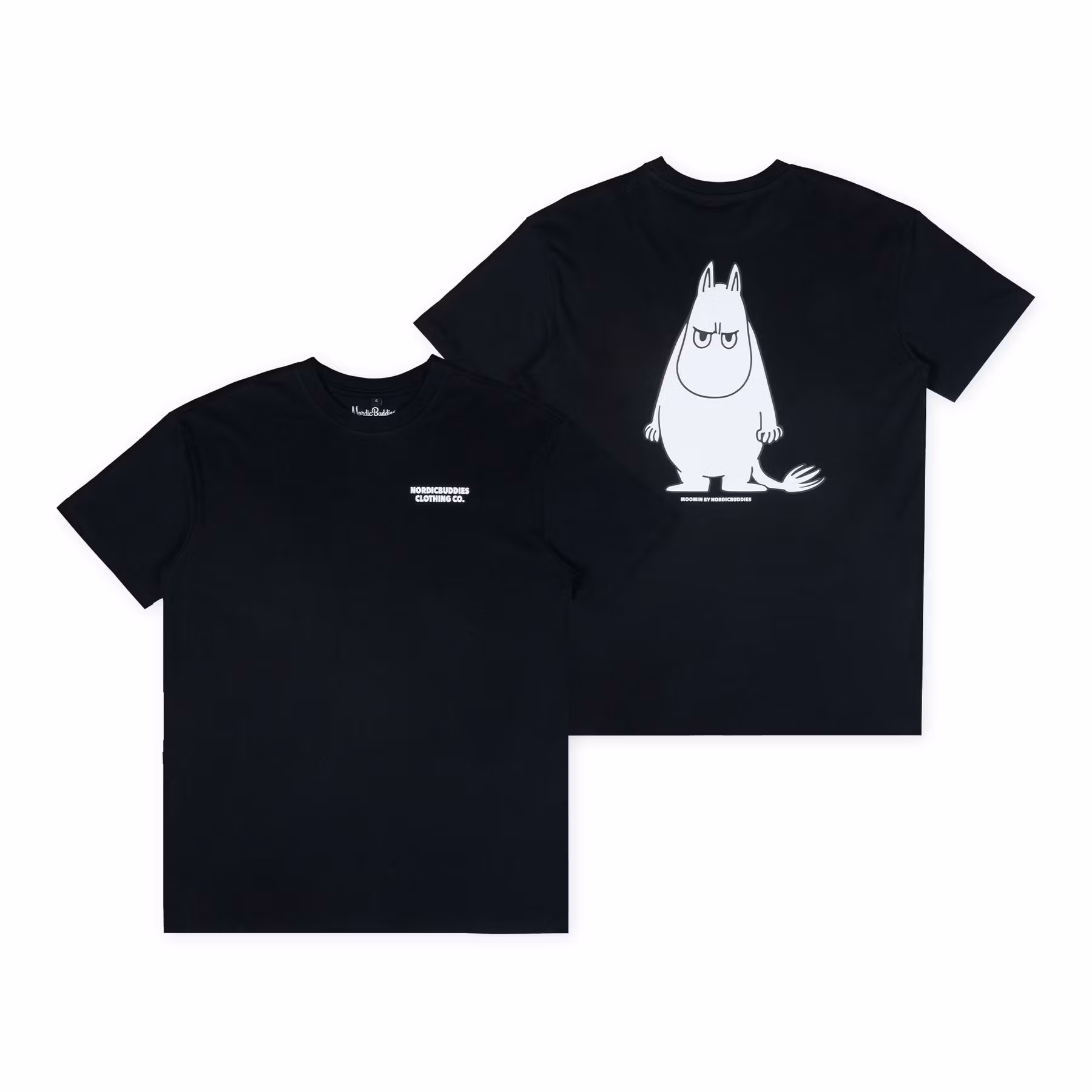 Nordic Buddies Moomintroll's Temper T-Shirt Unisex, Black