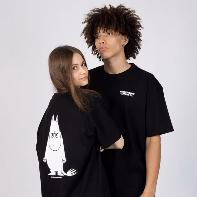 Nordic Buddies Moomintroll's Temper T-Shirt Unisex, Black