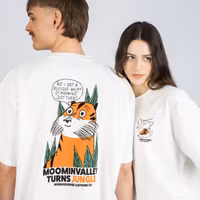 Nordic Buddies Moomin 80 Heavy T-shirt Tiger, White