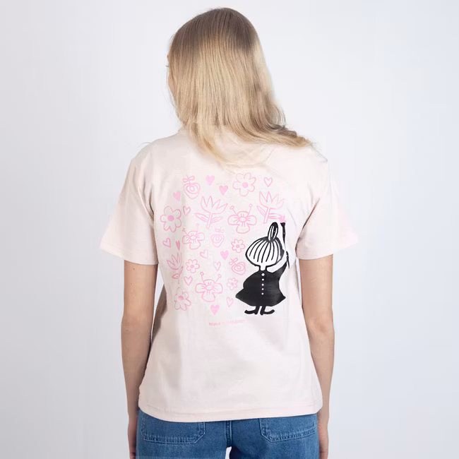 Koszulka Nordic Buddies Little My Painting damska, jasnoróżowa