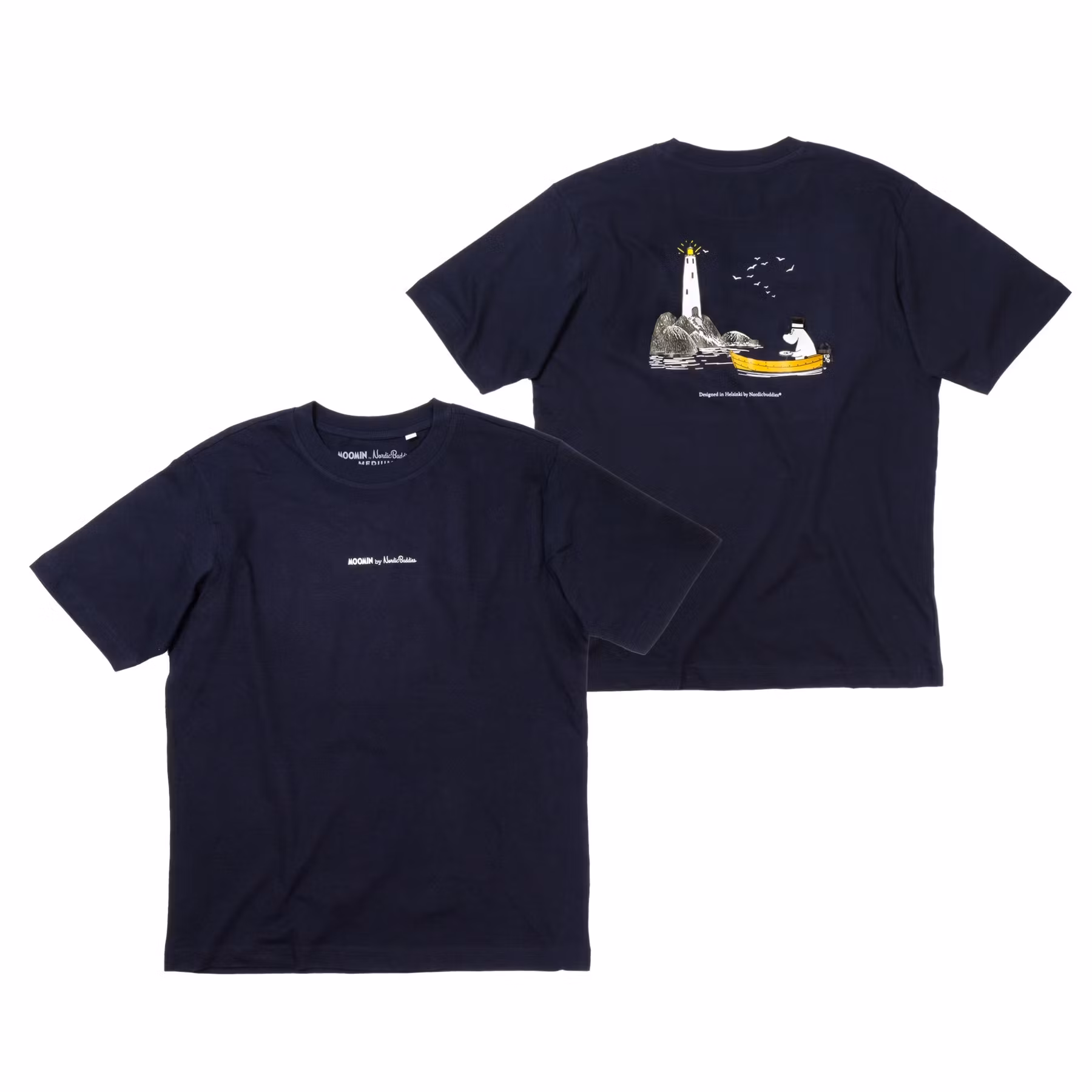 Nordic Buddies Organic Premium T-Shirt Moominpappa, Navy